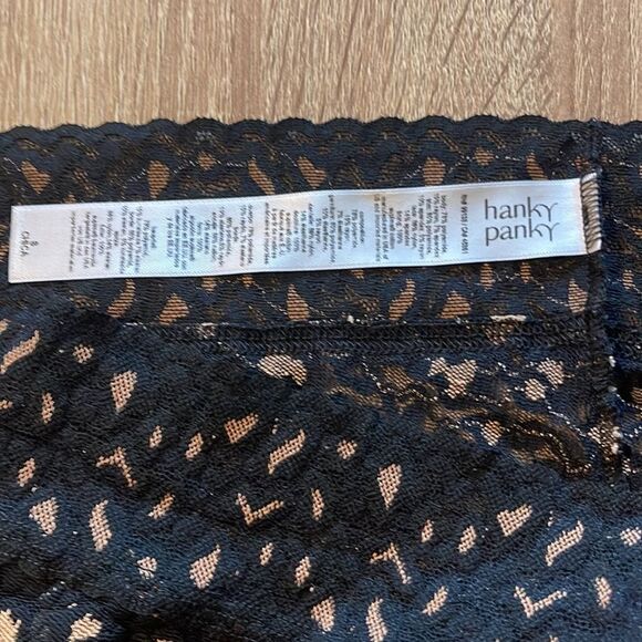 2) NEW Hanky Panky Cross Dyed Leopard French Brief panties small black - Picture 6 of 8